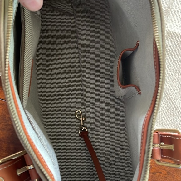 Dooney and Bourke large domed satchel.  Taupe. Has tags - Picture 10 of 10